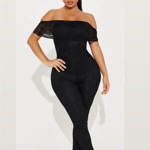 Fashion Nova Black Strapless Jumpsuit Sleek Design